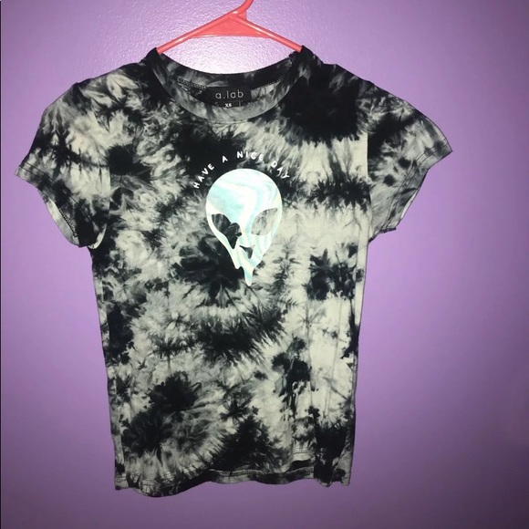 have a nice day skeleton tie dye sweatshirt